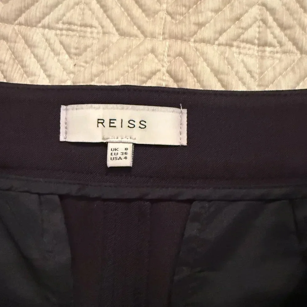 Navy Slim Fit Trousers, Reiss, US 4 - Picture 6 of 6